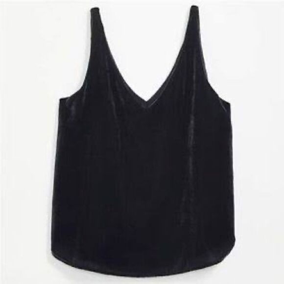 LOFT Black Velvet Blouse Small - Picture 1 of 9